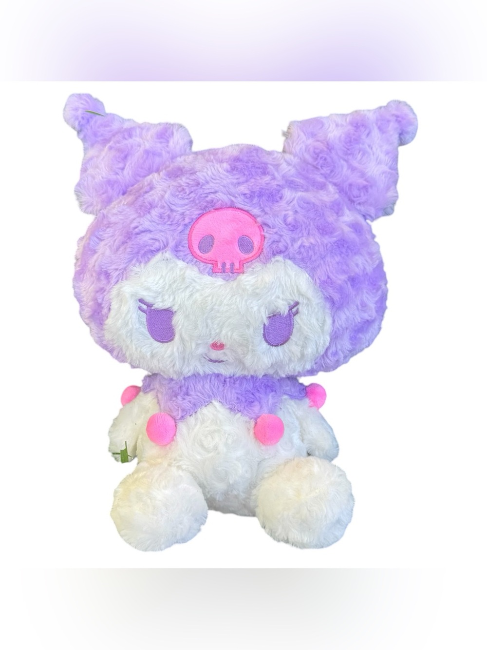 Sanrio Kuromi Pastel Purple Lavender Kawaii Curly Soft Hello Kitty Plush Plushie